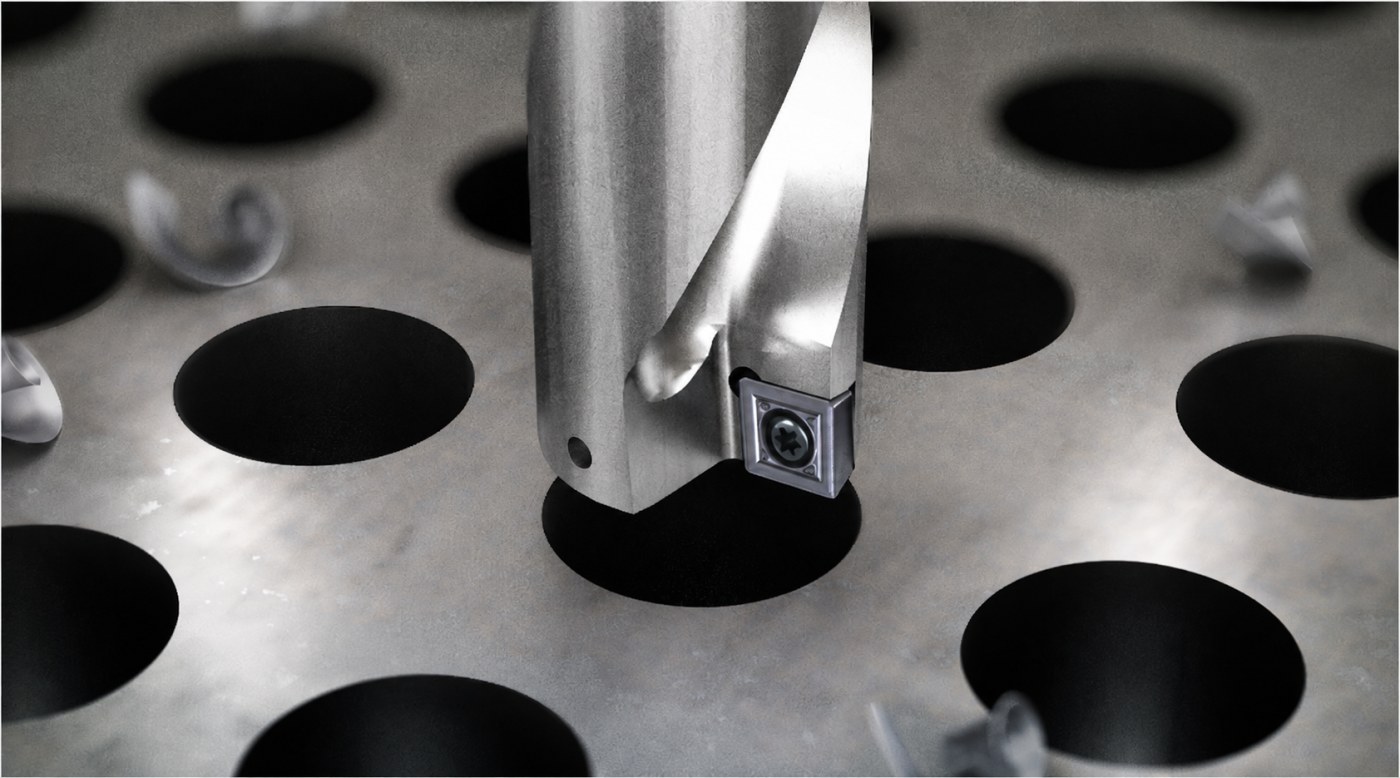 YG DRILL indexable insert drill machining a steel plate